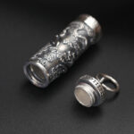 S925 Sterling Silver Ornament Tenglong Pattern Niche For A Statue Of The Buddha Pendant - Image 4
