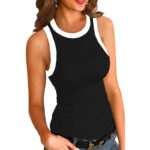 New Solid Color Printed Round Neck Vest For Women - Image 7