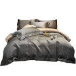 European-style Luxury 140 High-end Brocade Four-piece Jacquard Beddings Cotton Satin Quilt Cover Bed Sheet Quilt 18 Bedding - Image 3