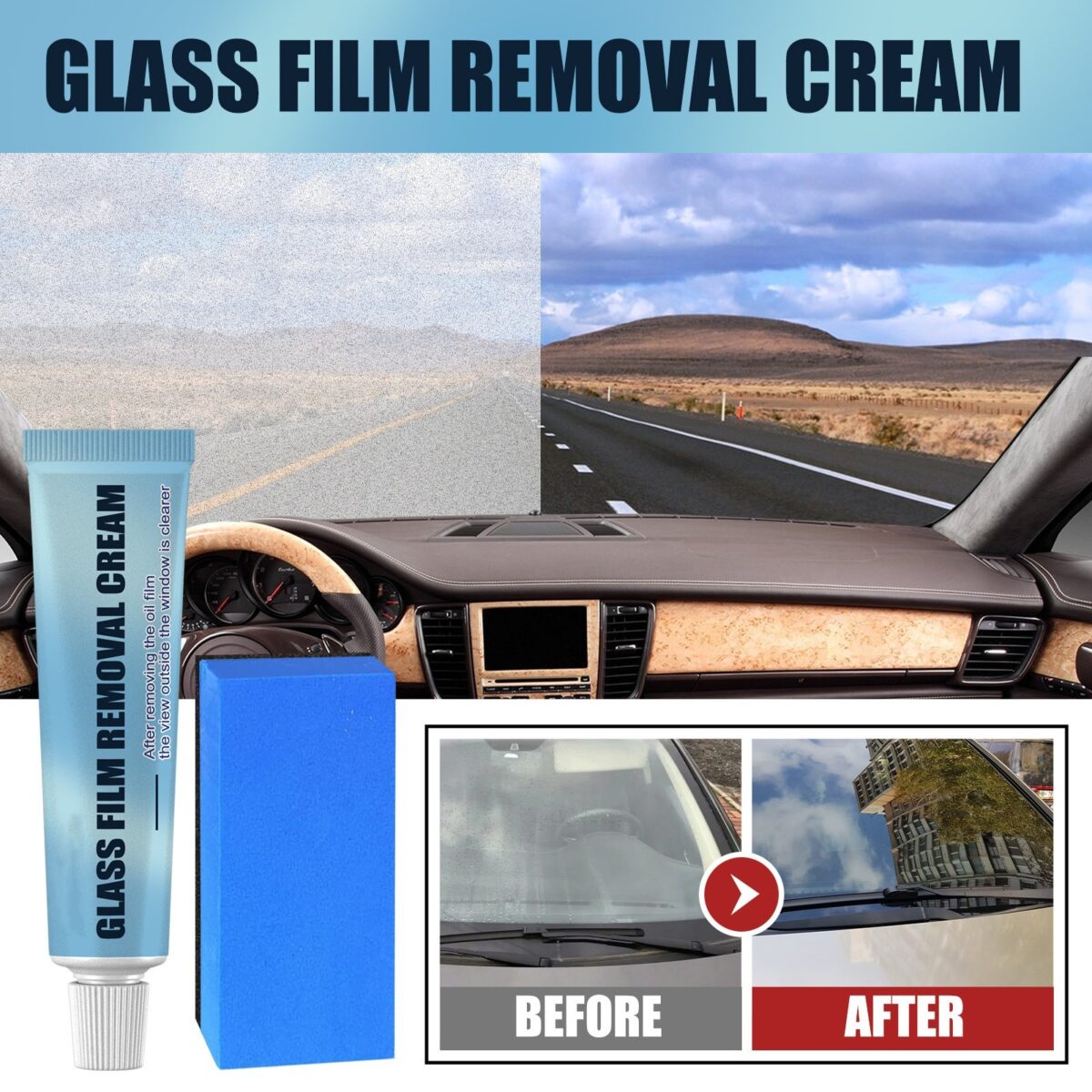 Car Window And Windshield Decontamination Oil Film Remover Paint Repair - Image 1