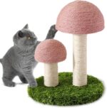 Cat Scratching Post Mushroom Cat Scratcher Featuring With Natural Sisal Caps Scratch Pole And Sturdy Base For Kittens & Small Cats - Image 4