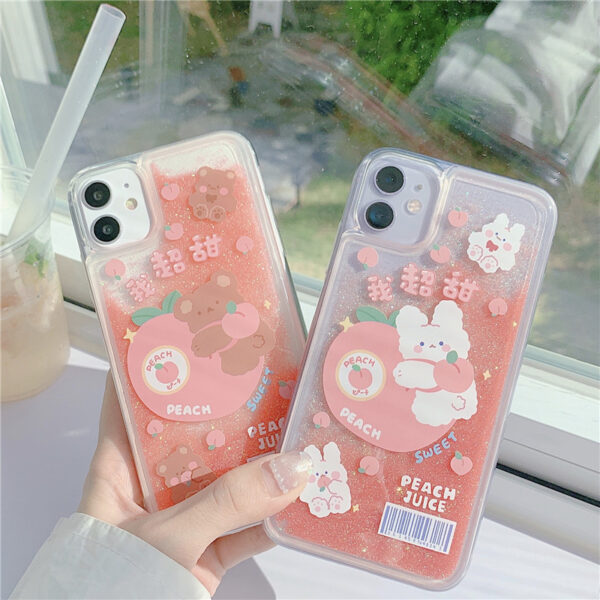 Quicksand Peach Bear Rabbit Xsmax Phone Case