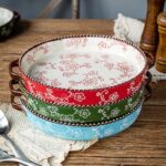 Japanese -style Cherry Blossom Hand -painted Ceramic Baking Sheet - Image 8