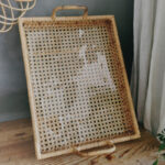Tea Table Storage Rattan Desktop Storage Box Tray - Image 5
