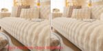 Winter Thickened Rabbit Plush Modern Sofa Cushion - Image 3