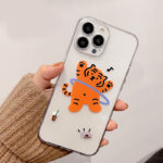 Cute Couple Tiger Transparent Phone Case - Image 3