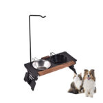 Cat Food Bowl Rack Outdoor Camping Dog Basin Double Bowl Shallow Mouth - Image 5