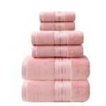 Cotton Glossy Satin Plain Cut-off Absorbent Towel Suit - Image 6