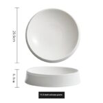 Irregular White Ceramic Dinner Plate - Image 8