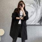Loose Mid-length Hong Kong Style Coat - Image 3