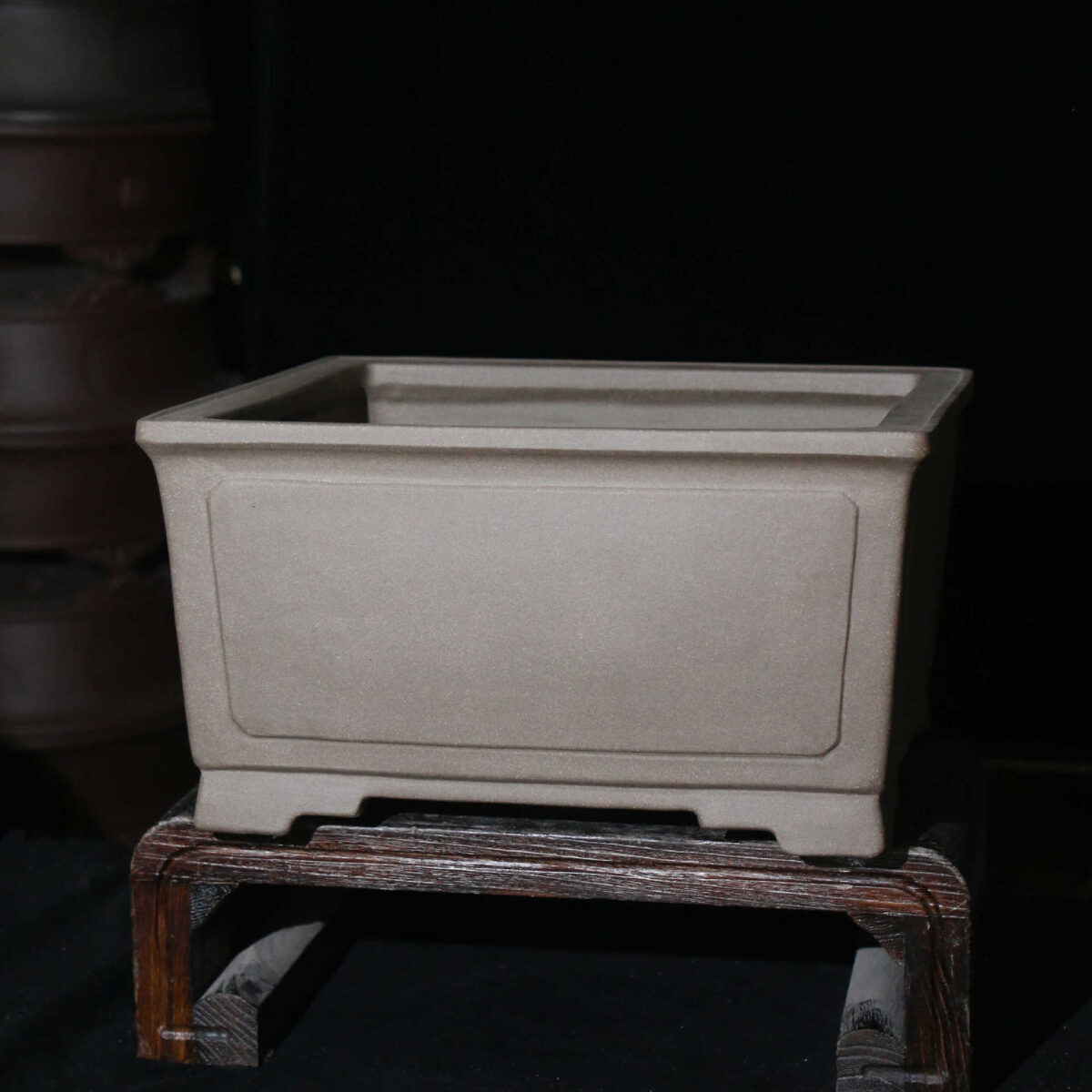 Purple Sand Flower Pot Square Square Qui Face Green Plaster - Image 2