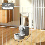 1.2L Automatic Pet Feeder Cage Hanging Bowl, Suitable For Small Puppy Cat Rabbit Food Container Dispenser Bowl - Image 5