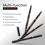 Waterproof And Sweat-proof Distinct Look Three-dimensional Line Carving Triangle Eyebrow Pencil