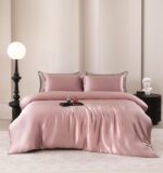 Silk Four-piece Set 19 M Pure Color Pillowcase - Image 10