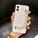 Compatible With , Suitable For 12 Mobile Phone Case IPhone11promax All-inclusive Xr Epoxy Glitter Female Soft Case Pearl Chain - Image 5