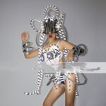 Cyberpunk Performance Suit Luminous Led Silver - Image 6