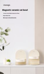 Pet Ceramic Cat Bowl With High Foot And Slanted Mouth For Cervical Protection - Image 10