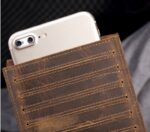 Men's Long Mobile Phone Bag Money Bag Head Layer Cowhide Crazy Ma Card Bag Wallet Card Clip Big Card Clip Thin - Image 8