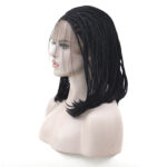 African Chemical Fiber Wig, Front Lace 3-strand Pigtail Headgear - Image 3