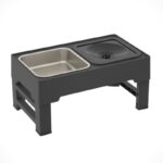 Pet Lifting Table Foldable Dog Drinking Bowl Adjustable Height Dog Bowl Stainless Steel Slow Food Double Bowl Pet Supplies - Image 4