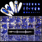 21 Grid Boxed Nail Rhinestone Flat Glass Nail Rhinestone Jewelry Set - Image 5