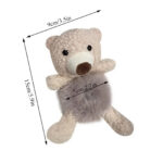 Girls Lovely Scrunchies Cute Bear Hair Band Rabbit Fur Hair Rope Soft Warm Rubber Band Pretty Hair Accessories - Image 5