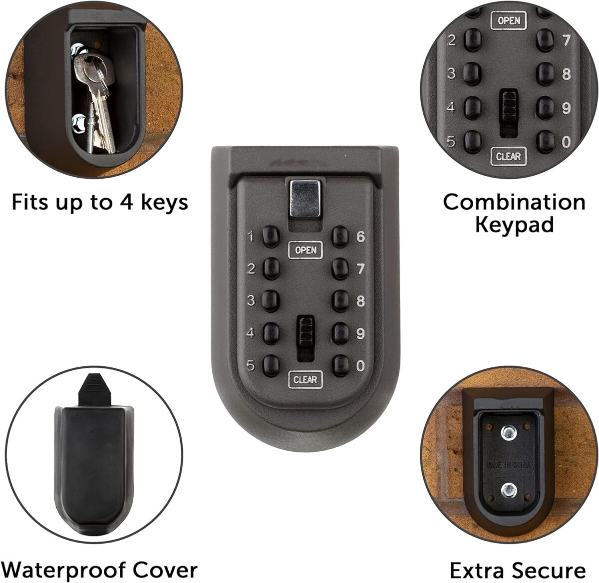 Cross-border Password Key Box Wall-mounted Metal Box Password Box Key Lock Box Outdoor Waterproof Storage Anti-theft Storage Box - Image 9