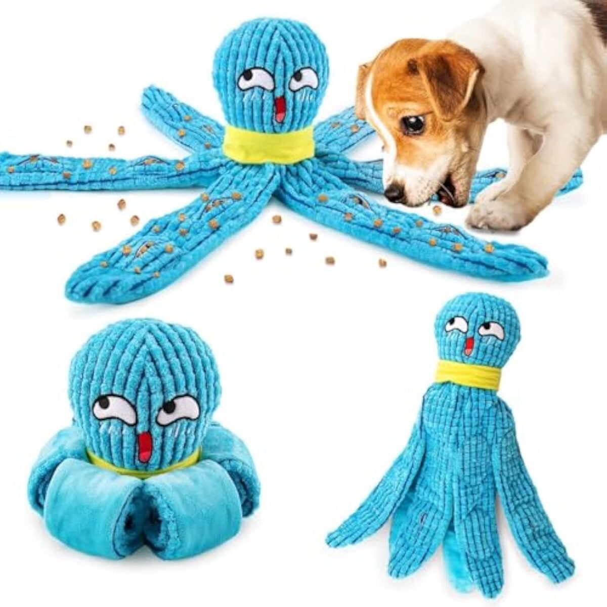 Squeaky Dog Toy,Octopus Sniffing Dog Toys, Plush Interactive Puzzle Dog Toys With Soft Fabric Crinkle For Large, Medium, Small Sized Dog, Relieve Stress, Encourage Natural Foragin,Best Dog Boredom Toy - Image 1