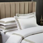 Pure Cotton White Jet Satin Suite Bed Pure Cotton High-end Hotel Comfort Four Suite - Image 5