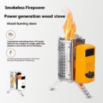 Thermal Power Generation Firewood Stove Outdoor Camping Small Barbecue Stove Rechargeable Portable - Image 4