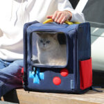 Game Console Retro Style Pet Cat Bag Portable Out Backpack Foldable Large Capacity Dogs And Cats Travel Nest - Image 2