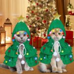 Cat Christmas Outfit Cat Kitten Christmas Clothes Cat Christmas Tree Costume With Star Ornament For Cats Kittens Pets - Image 7