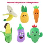 Pet Plush Sound Toy Fruit Vegetable Dog Cat Educational Toy