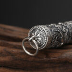 S925 Sterling Silver Ornament Tenglong Pattern Niche For A Statue Of The Buddha Pendant - Image 3