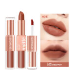 Lip Glaze Nude Milky Coffee Amber Pumpkin Cinnamon Milk Tea Double-headed Lipstick - Image 9