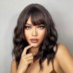 Full-head Wig Chemical Fiber Air Bangs Green Curly Hair - Image 9