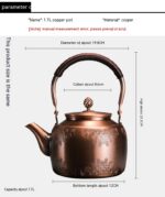 Copper Boiling Water Manual Mechanism Antique Tea Brewing Pot - Image 6