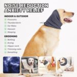 Dog Calming Hoodie No Flap Shake Ear Wraps For Dogs Adjustable Dog Ear Muffs For Noise Protection, Ear Wrap Head Cover For Dog Head Warp Anxiety Relief, Hematoma, Grooming And Force Drying - Image 6