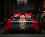 Silk Cotton Embroidery Four-piece Set Bed Sheet Bedspread - Image 3