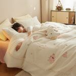 Winter Milk Fiber Four-piece Princess Style - Image 3