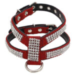 Small Dog K-shaped Rhinestone Pet Hand Holding Rope Chest Strap Suit - Image 3