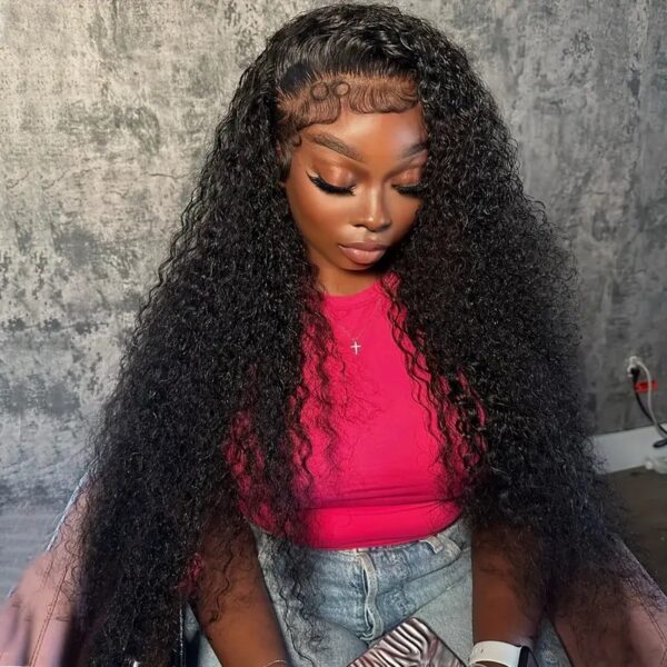 Women's Wound Tube Long Curly Wig Front Lace
