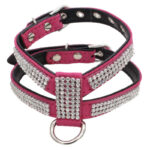 Small Dog K-shaped Rhinestone Pet Hand Holding Rope Chest Strap Suit - Image 6