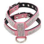 Small Dog K-shaped Rhinestone Pet Hand Holding Rope Chest Strap Suit - Image 5