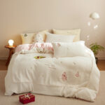 Winter Milk Fiber Four-piece Princess Style