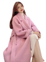Light Luxury Thick Rabbit Fur Silk Double-faced Woolen Goods Coat - Image 5