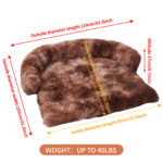 Calming Dog Bed Fluffy Plush Dog Mat For Furniture Protector With Zipper Removable Washable Cover For Large Medium Dogs And Cats - Image 5