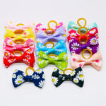 Small Daisy Pet Head Rope Pastoral Style Cat Dog Head Flower Rubber Band - Image 3