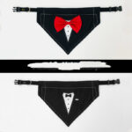 Dog Gentleman Suit Bow Tie Bib Saliva Towel - Image 5