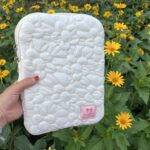 South Korea Embroidered Bubble Cotton Flower Tablet PC Bag1315-inch Notebook Storage Bag - Image 4